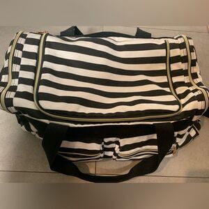 Zebra stripped travel bag - duffle bag -  carryon bag